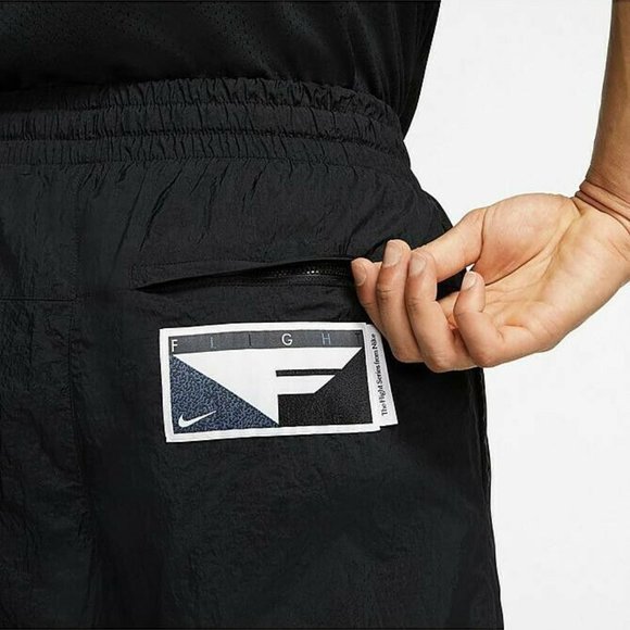 Nike Flight Basketball Nylon Pants Black Men's CN8 - Picture 4 of 10